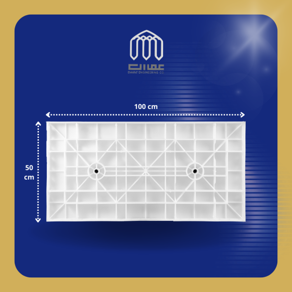 قالب تخت پلیمری قفل دار 100*50- سفید